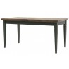Table à manger extensible 160 cm, extensible 200 et 240 cm, couleur vert et chêne, Gamme EVOVERT