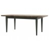 Table à manger extensible 160 cm, extensible 200 et 240 cm, couleur vert et chêne, Gamme EVOVERT