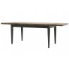 Table à manger extensible 160 cm, extensible 200 et 240 cm, couleur vert et chêne, Gamme EVOVERT