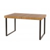 Table à manger extensible, 140 cm à 200 cm, pieds en métal, couleur chêne, Gamme PRATTO