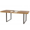 Table à manger extensible, 140 cm à 200 cm, pieds en métal, couleur chêne, Gamme PRATTO