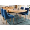 Table à manger extensible, 140 cm à 200 cm, pieds en métal, couleur chêne, Gamme PRATTO