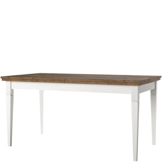 Table à manger extensible 160 a 240 cm, couleur blanc, Gamme EvoBlancW