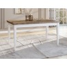 Table à manger extensible 160 a 240 cm, couleur blanc, Gamme EvoBlancW