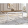 Table à manger extensible 160 a 240 cm, couleur blanc, Gamme EvoBlancW
