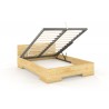 Lit double  design en pin massif avec sommier relevable, Gamme vento