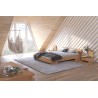 Lit bas design en  bois hetre massif , Gamme slim