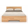 Lit double  design haut en  bois  hetre massif, Gamme vento