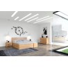Lit double  design en  bois hetre massif avec tiroirs de rangement , Gamme indigo