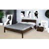Lit double  design en bois dimension 140 x 190, Gamme lancy