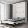 Lit escamotable vertical 160x200 blanc , Gamme concept