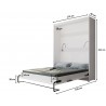 Lit escamotable vertical 160x200 blanc , Gamme concept