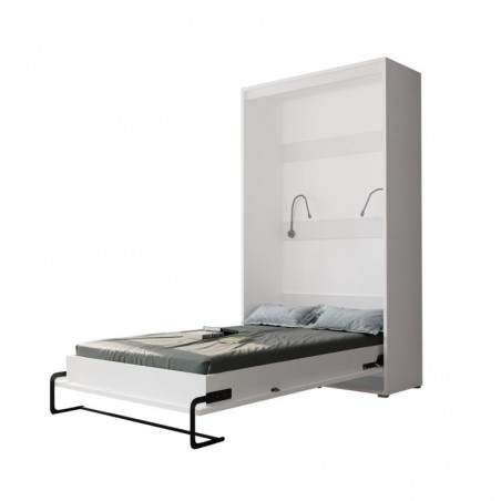 Lit escamotable vertical 120x200 blanc , Gamme concept