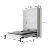 Lit escamotable vertical 140x200 blanc , Gamme concept