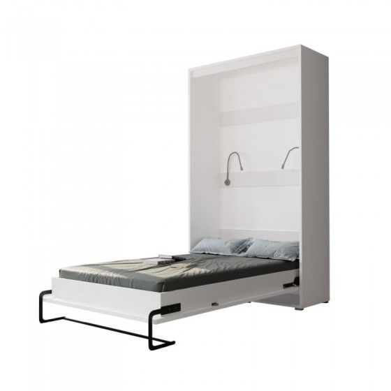 Lit escamotable vertical 120x200 blanc , Gamme concept