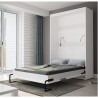 Lit escamotable vertical 140x200 blanc , Gamme concept