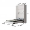 Lit escamotable vertical 120x200 blanc , Gamme concept