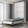 Lit escamotable vertical 120x200 blanc , Gamme concept