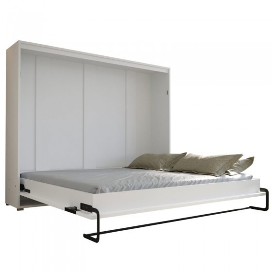LIT ESCAMOTABLE HORIZONTAL 160X200 BLANC , GAMME CONCEPT