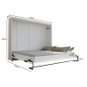 LIT ESCAMOTABLE HORIZONTAL 160X200 BLANC , GAMME CONCEPT
