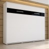 LIT ESCAMOTABLE HORIZONTAL 160X200 BLANC , GAMME CONCEPT