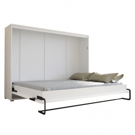 Lit escamotable horizontal 140x200 blanc , Gamme concept