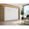 Lit escamotable horizontal 140x200 blanc , Gamme concept