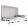 Lit escamotable horizontal 140x200 blanc , Gamme concept