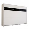 Lit escamotable horizontal 140x200 blanc , Gamme concept