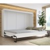 Lit escamotable horizontal 140x200 blanc , Gamme concept
