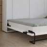 Lit escamotable horizontal 140x200 blanc , Gamme concept