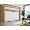 Lit escamotable horizontal 140x200 blanc , Gamme concept