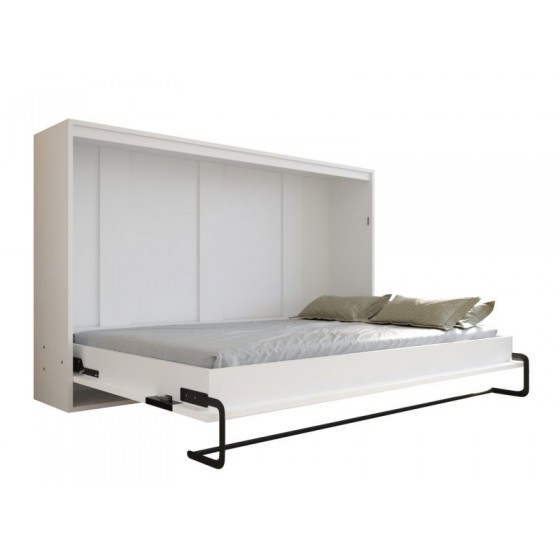 Lit escamotable horizontal 120x200 blanc , Gamme concept