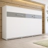Lit escamotable horizontal 120x200 blanc , Gamme concept