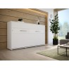 Lit escamotable horizontal 90x200 blanc , Gamme concept