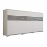 Lit escamotable horizontal 90x200 blanc , Gamme concept