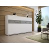 Lit escamotable horizontal 90x200 blanc , Gamme concept