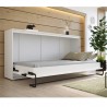 Lit escamotable horizontal 90x200 blanc , Gamme concept