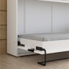 Lit escamotable horizontal 90x200 blanc , Gamme concept