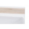 Lit  double contemporain blanc et chêne 160 x 200 cm, Gamme binche