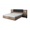 Lit  double contemporain 160x200  avec 2 chevets inclus , Gamme boston