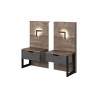 Lit  double contemporain 160x200  avec 2 chevets inclus , Gamme boston
