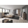 Lit  double contemporain 160x200  avec 2 chevets inclus , Gamme boston