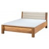 Lit double  design en bois, couleur beige, Gamme boston