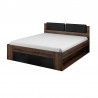 Lit adulte contemporain avec tiroir de rangement dimension 160 x 200, Gamme wesel