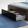 Lit adulte contemporain avec tiroir de rangement dimension 160 x 200, Gamme wesel
