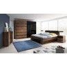 Lit adulte contemporain avec tiroir de rangement dimension 160 x 200, Gamme wesel