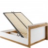 Lit  double contemporain avec sommier relevable, dimension 160x200, Gamme moore