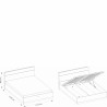 Lit king size avec sommier relevable, dimension 180x200, Gamme moore