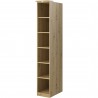 Bibliothèque chambre, 6 niches, couleur bois, Gamme MitaBois